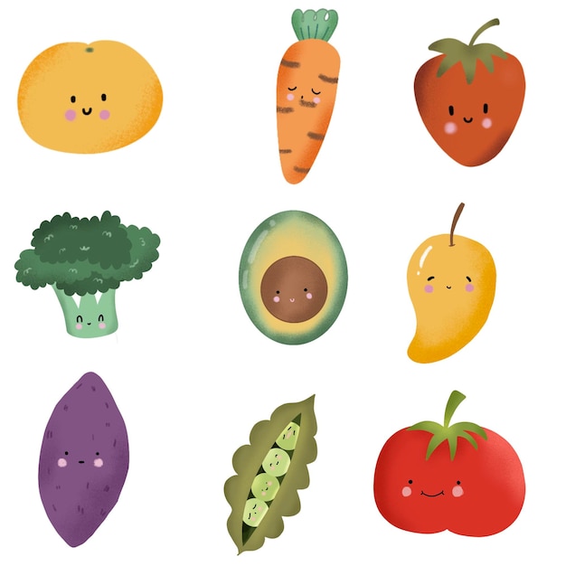 Frutas y verduras saludables