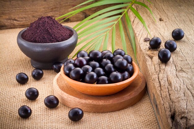 Fruto de Acai fruto de origen amazónico se le atribuyen muchas propiedades medicinales