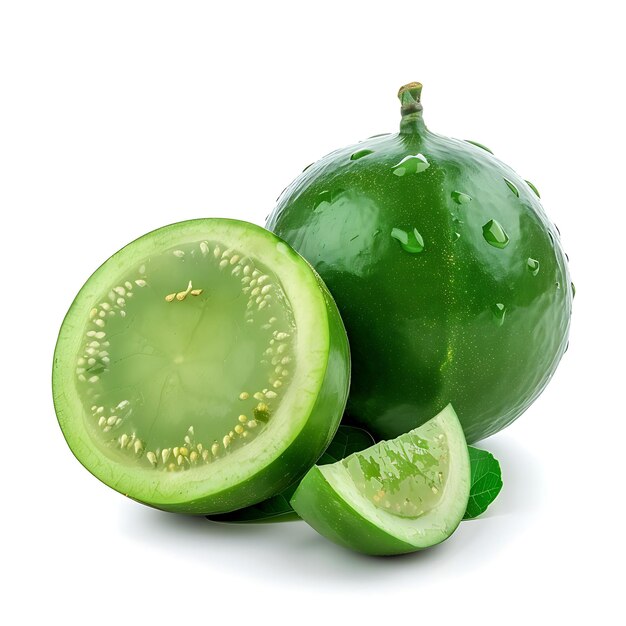 Foto fruto de atemoya com cor redonda e verde doce e cremoso ob clipart isolado em branco bg foto