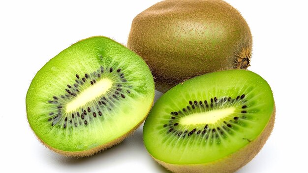 Fruto de kiwi com fundo branco