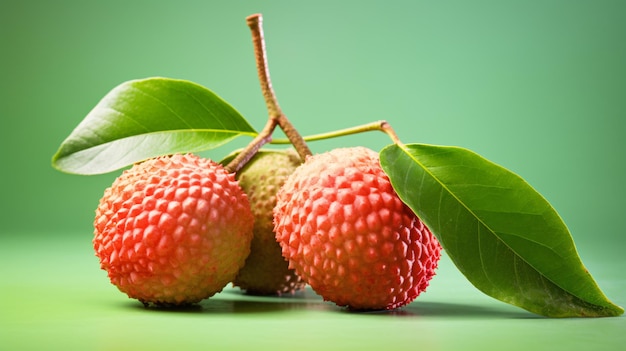 Fruto de lício em fundo verde