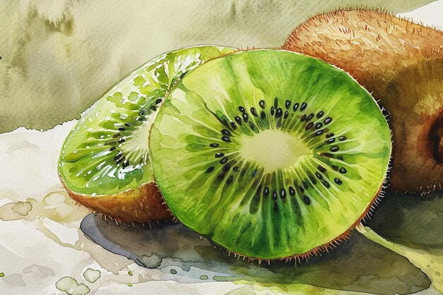 Fruto de kiwi aislado sobre un fondo blanco