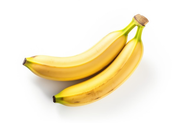 Fruto de plátano aislado de fondo blanco