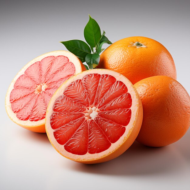 Foto fruto de pomelo de fondo blanco aislado