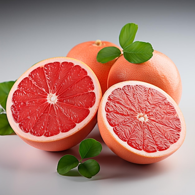 Foto fruto de pomelo de fondo blanco aislado