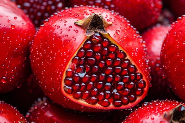 Foto frutos com escamas vermelhas