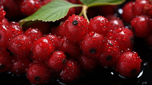 Foto frutos de bagas vermelhas de perto