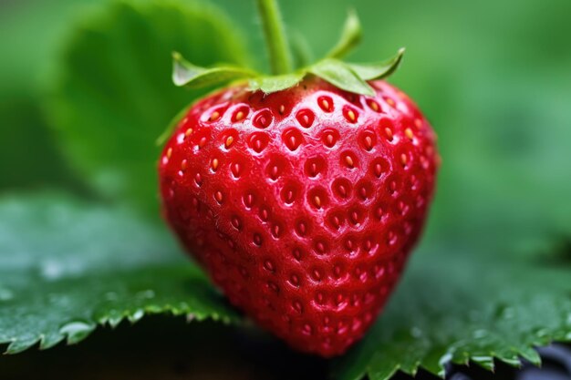 frutos de morango em forma de coração AI Gerado