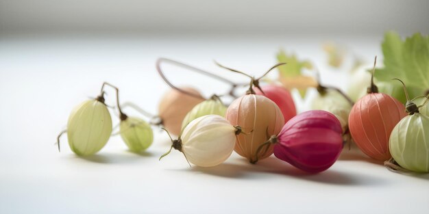 Frutos de plantas tenras closeup Imagem artística delicada de ar leve gerada por IA