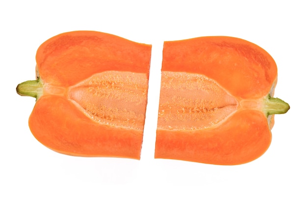 Frutos de papaya aislados.