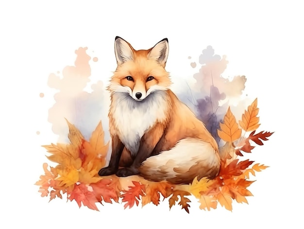 Fuchs Aquarellfarbe für Buchumschläge