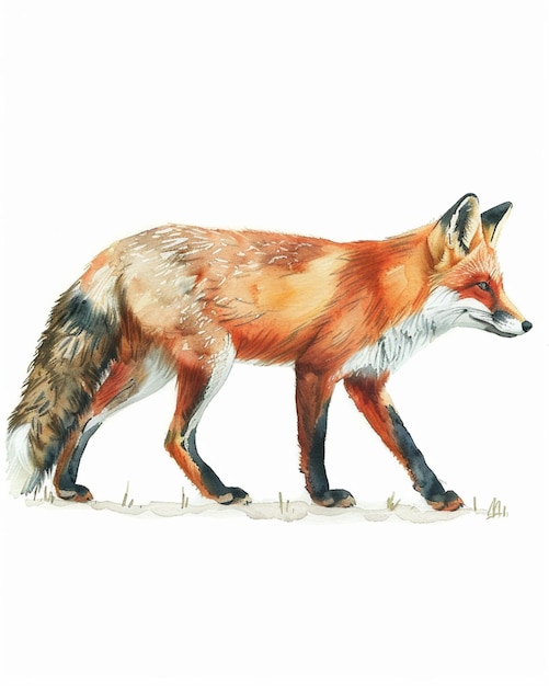 Fuchs Aquarellmalerei