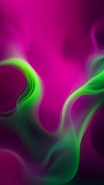 Foto fuchsia e verde néon ondas de fumaça abstratas fundo de papel de parede