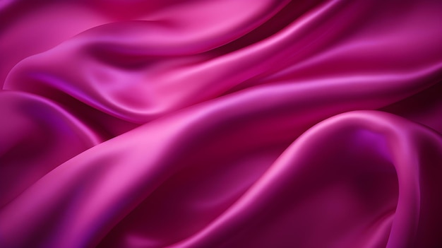 Fuchsia tecido de seda textura com belas ondas fundo elegante para um produto de luxo