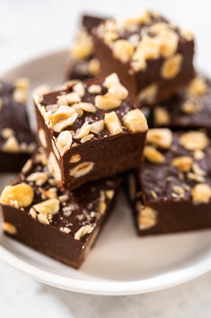 Fudge de chocolate com avelã