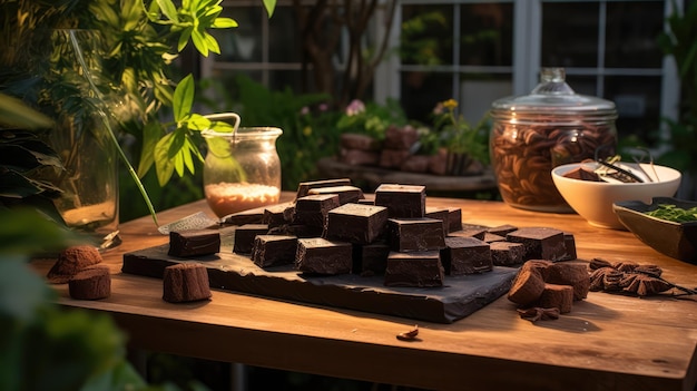 Fudge ist eine Konfektsorte, die durch Mischen von Zuckerbutter und Milch hergestellt wird