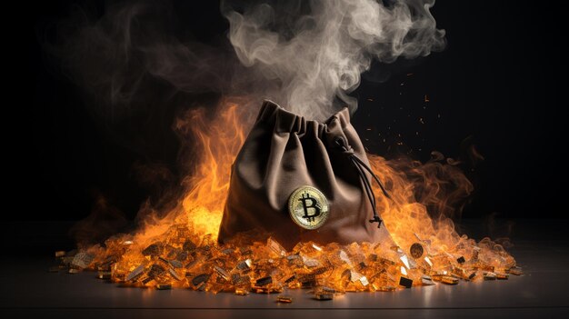 fuego en bolsa de bitcoins Aigenerated