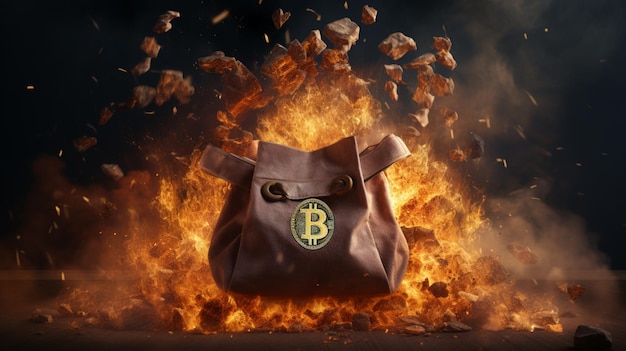 fuego en bolsa de bitcoins Aigenerated