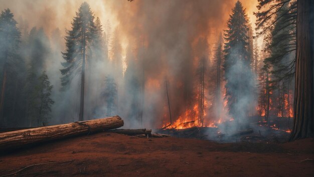 fuego en el bosque