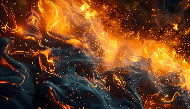 un fuego con llamas y un fuego que dice fuego