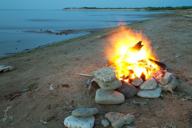 fuego en el mar