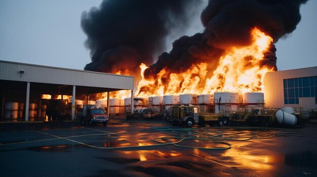 Foto un fuego que está ardiendo en el aire