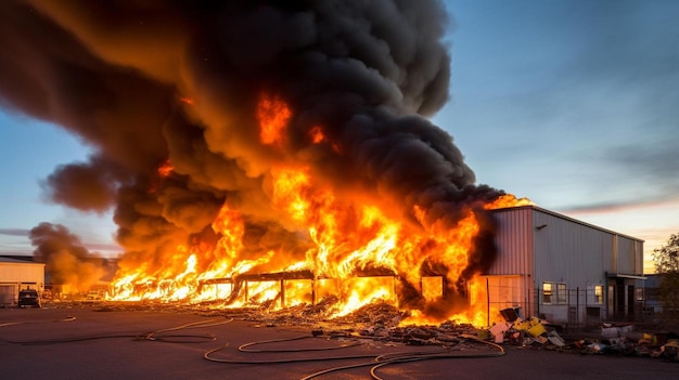 Foto un fuego que está ardiendo en el aire