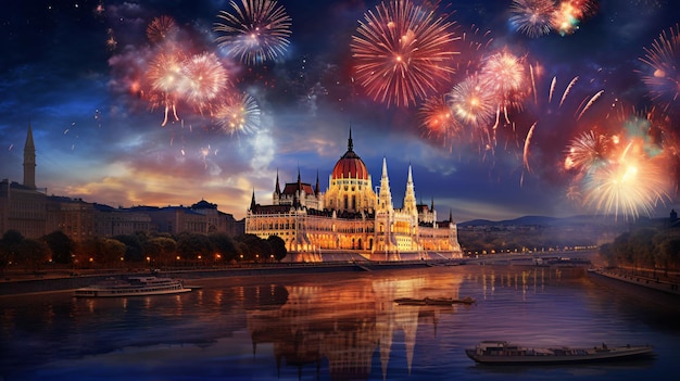 Fuegos artificiales de Budapest