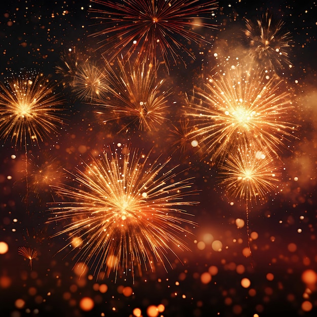 Fuegos artificiales para la celebración del Año Nuevo Diwali y otros festivales creados con IA generativa