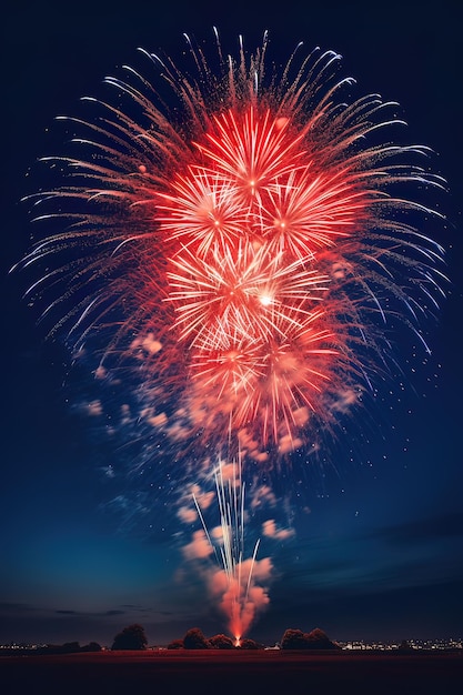 Fuegos artificiales de colores