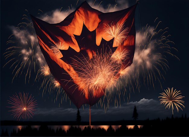 Fuegos artificiales en el día de Canadá generaron ai