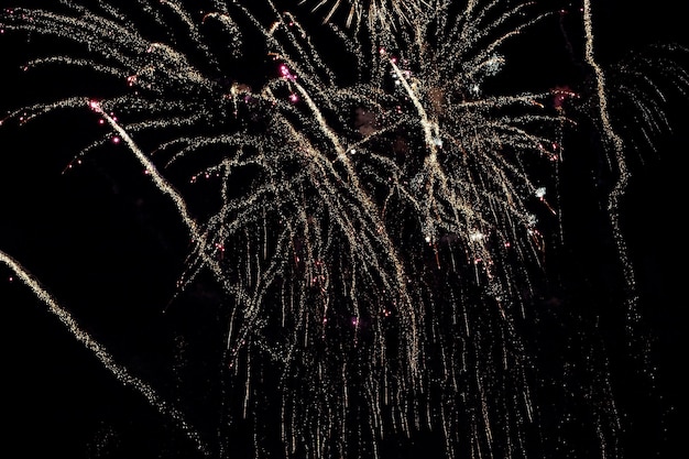 Fuegos artificiales en la festividad americana el 4 de julio Para celebrar las fiestas