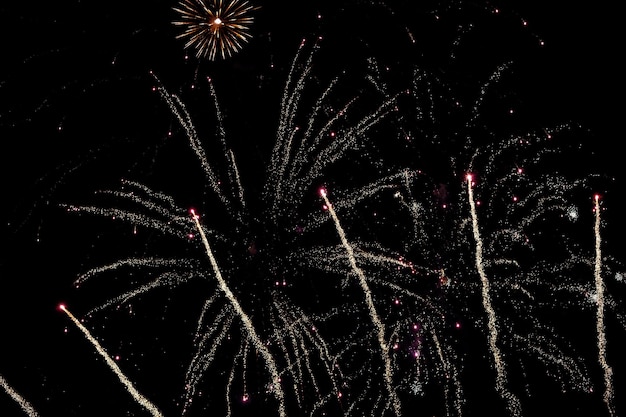 Fuegos artificiales en la festividad americana el 4 de julio Para celebrar las fiestas