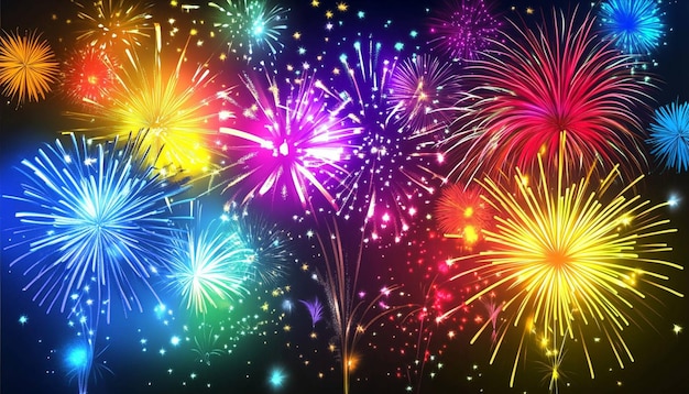 Fuegos artificiales con fuegos artificiales para todas las edades