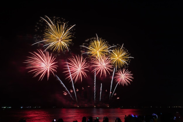 Los fuegos artificiales iluminan el cielo en el Festival de Fuegos Artificiales