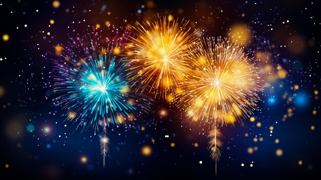 Fuegos artificiales de Navidad de Año Nuevo