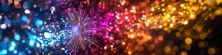 Foto los fuegos artificiales son una estrella en el cielo nocturno.