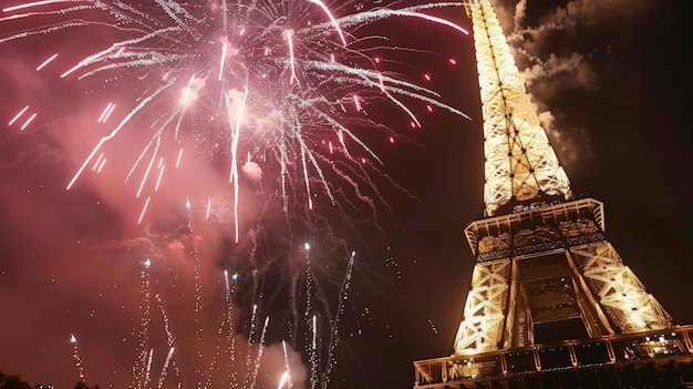 Fuegos artificiales de la Torre Eiffel