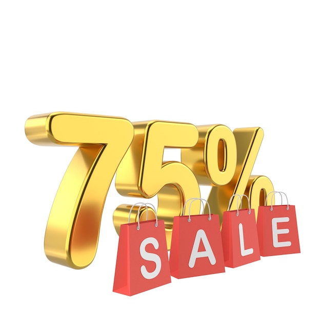 Fünfundsiebzig Prozent Verkauf 75 Verkauf Goldenes Verkaufsabzeichen