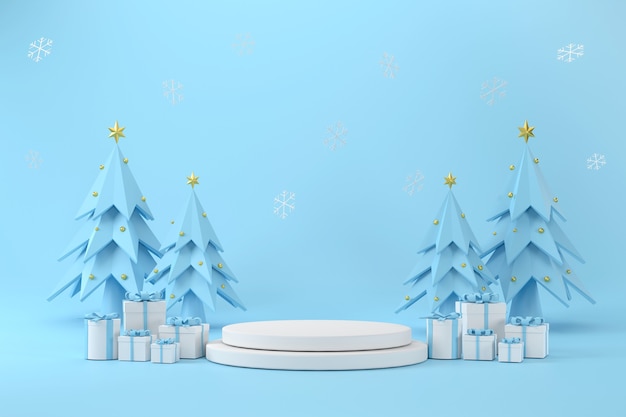 Fuente 3D 2022 Un árbol de Navidad de caja de regalo de sombrero de Papá Noel en Navidad y Año Nuevo