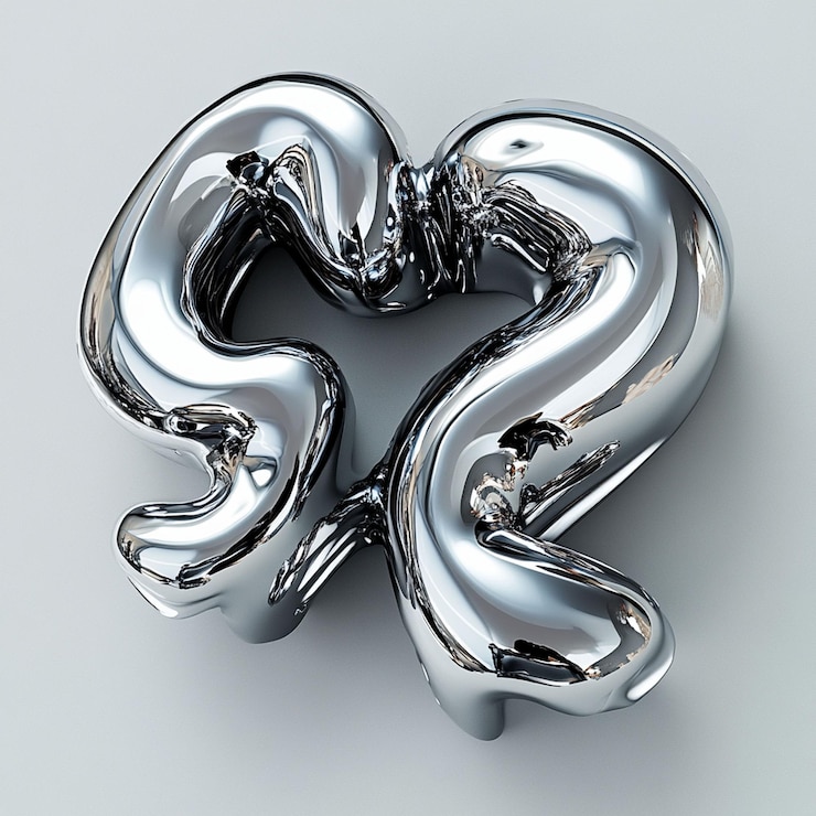 Foto fuente 3d con letras que parecen que se están derritiendo