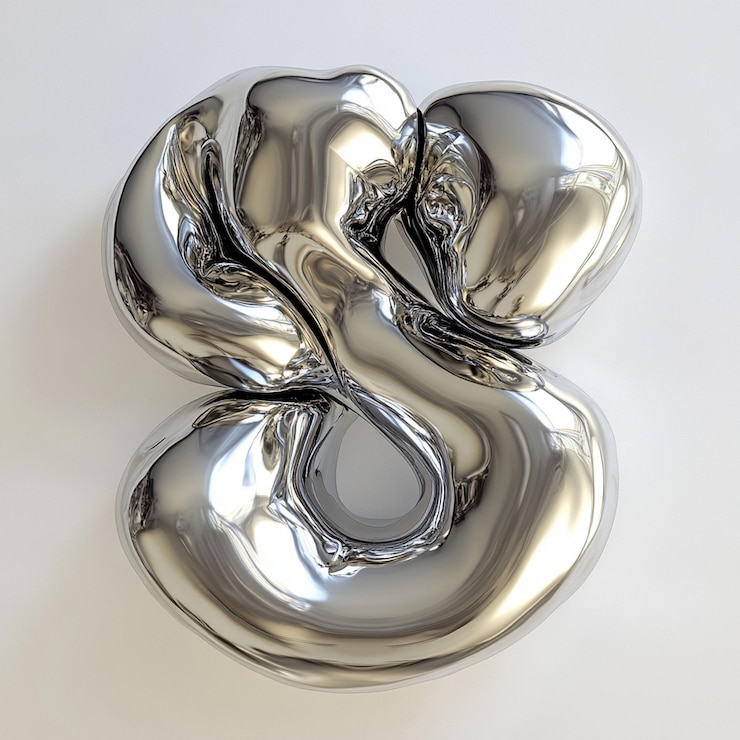 Foto fuente 3d con letras que parecen que se están derritiendo