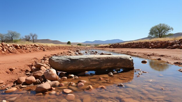 Fuente de agua del desierto HD 8K papel tapiz Imagen fotográfica de stock