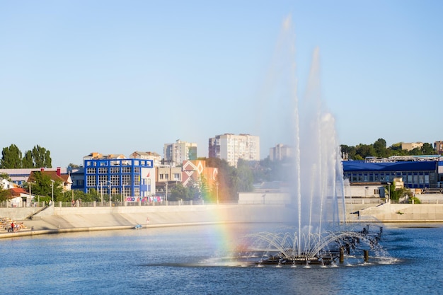 Fuente de baile musical en la ciudad de Vinnitsa Ucrania