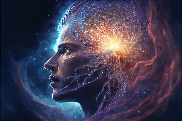 La fuente de la energía de la conciencia del universo, la fuerza vital, el prana, la mente de Dios y la espiritualidad, la IA generativa.