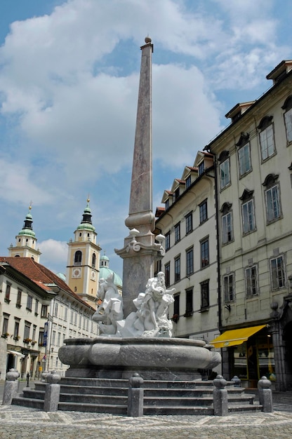 Fuente de Francesco Robba tres ríos Carniolan Ljubljana Eslovenia