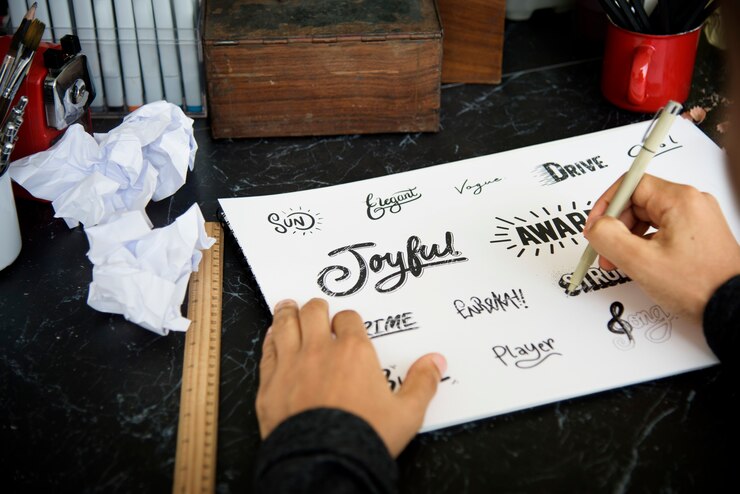 Foto fuente ilustración diseño arte palabras
