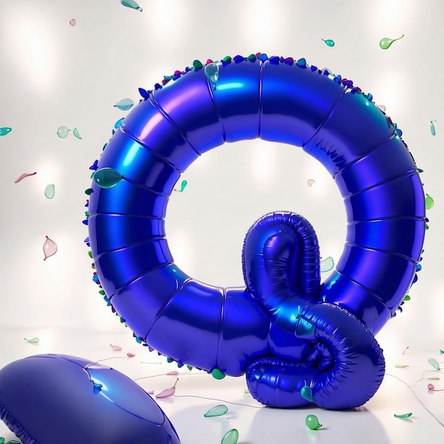 Foto fuente de letra q para globos