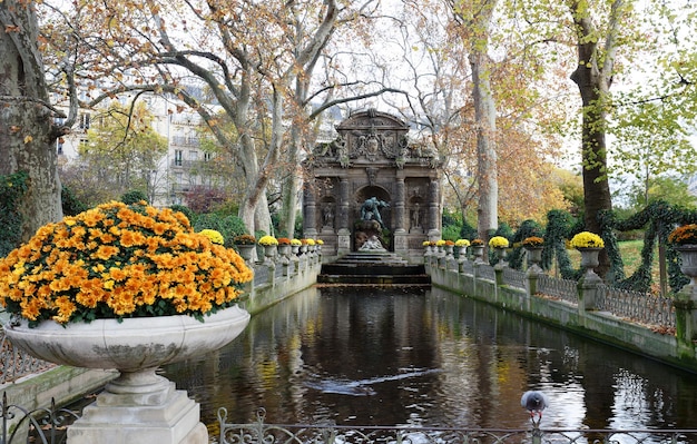 La fuente de Medici jardín de Luxemburgo París Francia