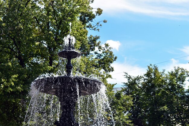 fuente en el parque de la ciudad de verano